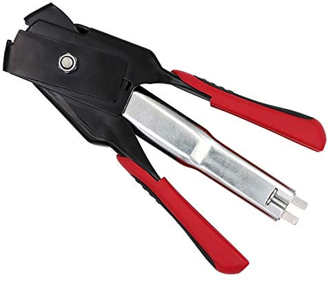 Pliers Set Pliers Riveter Gun Hand Insert Rivet Nut Tool Hog Ring Plier C-Clips Staples Bird Chicken Mesh Cage Wire Fencing Household Repair Tools Rugged Pliers Suitable for Daily use(Color:Red)