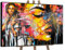 YS-Art Luxus Abstrakt Acryl Gemälde auf Leinwand Symphonie der Farben handgemalt Wandbild modern Wohndekor Bilder Büro echte Kunst 140x100 cm