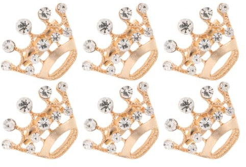LIFKOME 6 Stück Goldene Kronenbroschen Damen Anstecknadeln Aus Legierung Für Kleidung Schals Taschen Schmuck Accessoire Für Festliche Anlässe