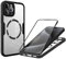 Magnetic Case for iPhone 14 Pro Case with Built-in Screen Protector Compatible with MagSafe Full-Body Shockproof Protective Bumper Slim Anti-Scratch Cover for iPhone 14 Pro Phone Case, Black