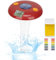 Misuratore sale galleggiante per piscina, tester di salinità digitale per piscina di acqua salata, termometro, kit di test del sale ad energia solare con strisce pH per piscina e vasca idromassaggio