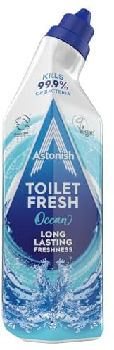Astonish Toilet Fresh Gel, Kills 99.9% of Bacteria, Limescale Prevention, 750ml, Ocean