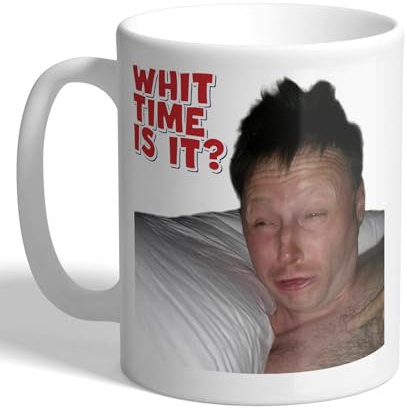 I Love Mugs - Limmy - Whit Time is It? - Brian Limond - Funny Scottish Comedian, Meme Mug, Ceramic, 11fl.oz.