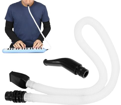 Melodica Tube, flexible Mouthpiece Hose, lang bendable Instrumententeil, langlebig, Air Tube Zubehör (2 Packungen, weiß), für Kinder, Jugendliche, Mädchen, Damen, Beginner Students