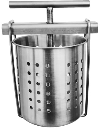 Sharplace Manuelles Entsafter Press Gemüse Füllung Stabiler Basis Honigpressextraktor für Saft -Käse -Apfelwein -, 20 cm X 13 cm