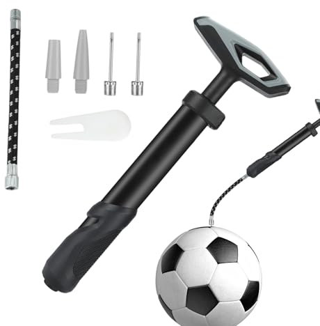 Soccer Ball Pump | Portable Inflator Pump for Volleyball and Basketball - Multipurpose Non-Skid Inflation Accessories for Adults and - Family Use