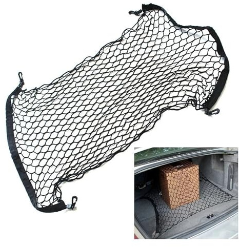 Hhfksci Kofferraum Schutz Abdeckung Für VW Für Touran MK1 2003~2014 2015 Kofferraumnetz Gepäckhaken Organizer Aufbewahrungszubehör Gepäck Elastisches Netz