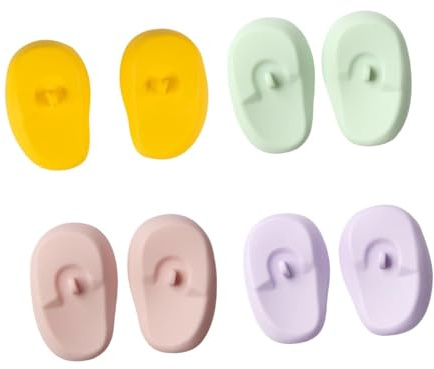 Sharplace Lot de 8 protège-oreilles en silicone pour coiffure, coloration, protection étanche, sèche-cheveux et douche.