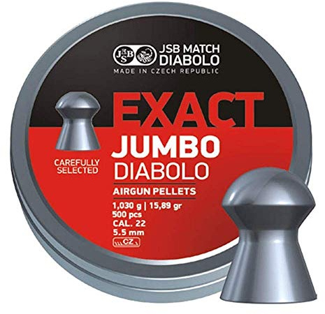 JSB .22 5.52 mm Exact Jumbo Diablo Air Gun Pellets 500 Tin
