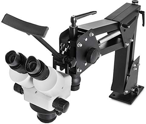 VEVOR Micro-miroir multidirectionnel incrusté avec support à ressort 7X-45X, microscope à strass avec support pour bijoux