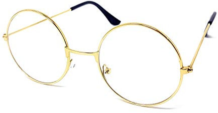 Kids Metal Frame Wizard Glasses with Clear Lens [Gold]