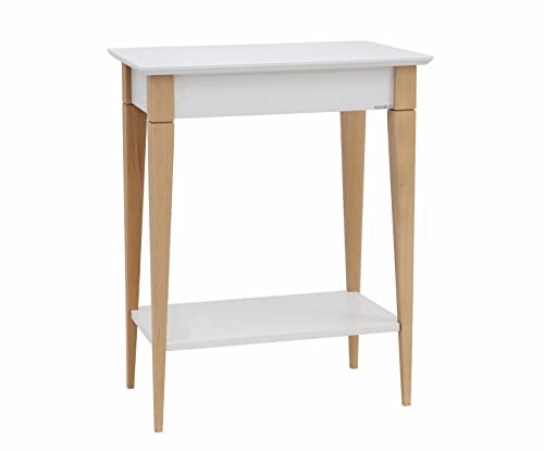 MIMO Konsolentisch Beistelltisch mit Regal - Günstig - Einfache Montage - 65CM Breit - FSC® Holz Beine