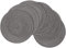 SHACOS 6er Set Tischsets Platzsets Abwaschbar Rund, Runde Platzsets Geflochten, Hitzebeständig, Platzdeckchen Abwaschbar Rund Grau, 38x38 cm