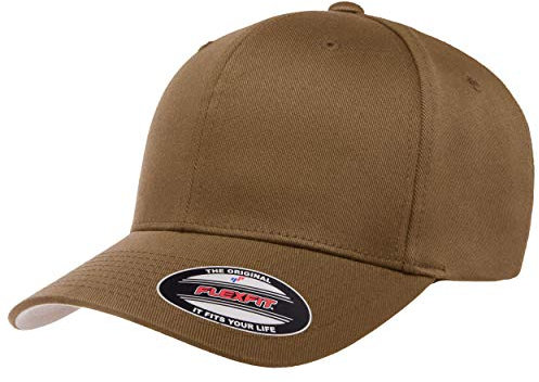 Flexfit Herren Men's Athletic Baseball Fitted Cap Taillierte Baseballkappe, Coyote Braun, L/XL