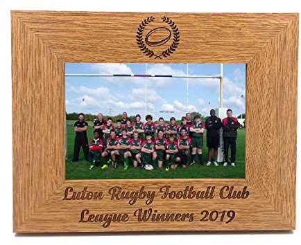 Rugby Themed Personalised Engraved Photo Frame (8 x 10 Inch)