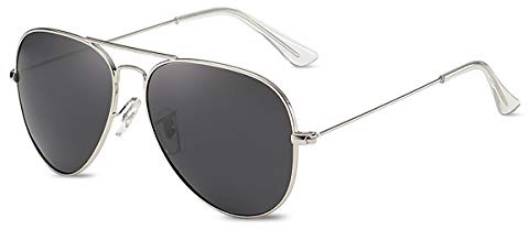 LumiSyne Rétro Lunettes De Soleil Polarisées Pour Homme Femme Style Pilote UV 400 Protection Miroir Lentille Monture En Métal Lunette De Vue Conduite Voyage