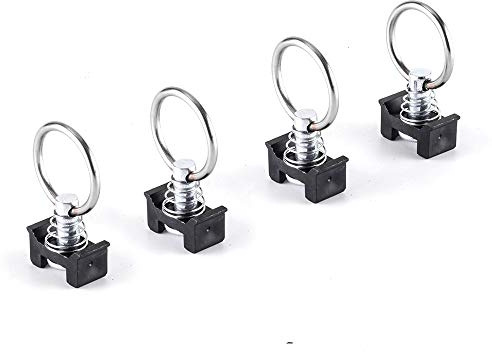 Oldbones Single Stud Fitting Tie Down Anchor Quick Release Ring Spring Bolt L Track Fitting Airline Track (10Packs)