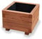 Alfalux Blumenkasten Pflanzkasten Aus Holz Pflanzkübel Balkonkasten Pflanzgefäß Garten Balkon Terrasse NUSS-BRAUN AB40KAN4030NU 40 x 40 x 30H cm mit 1 x Wasserablauf