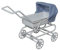 Melody Jane Puppenhaus Weiß Baby Kinderwagen Blau Kapuze 1:12 Jungen Miniatur Kinderzimmermöbel