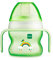 MAM Learning Cup, from 4 Months, 150 ml, Baby's First Cup, Asymmetric Spill Proof Silicone Easy Acceptance, with Glow-in-The-Dark Handles, Neutral Pack of 1