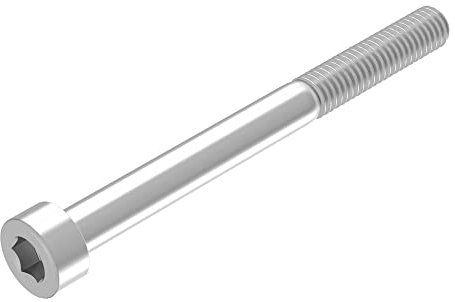 SECCARO vite a testa cilindrica M6 x 65 mm, acciaio inox V2A VA A2, DIN 912/ISO 4762, cava esagonale, filo parziale, 20 pezzi