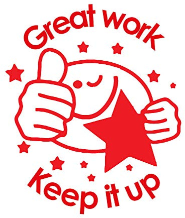 Great Work Keep It Up Stempel, Thumbs Up – Rot
