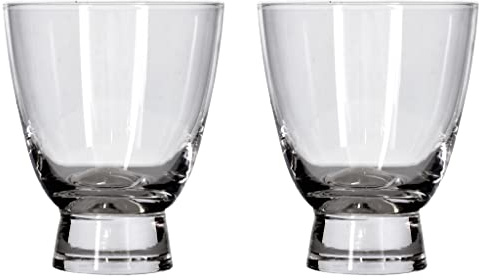 BITZ Statue Wasserglas, Hübsche Wassergläser, Durchm. 8,2 cm, Höhe 9,6 cm, 25 cl, 2 Stück, Klar