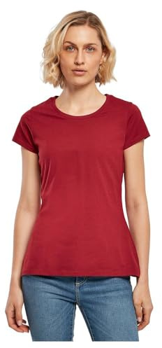 Build Your Brand Damen T-Shirt Basic Tee, Kurzarm Frauen T-Shirt mit Rundhalsausschnitt aus Baumwolle, in vielen Farben erhältlich, Größen XS-5XL