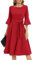 Women's Cocktail Dress A Line Tea Party Midi Graduation Dresses Church Wedding Formal Homecoming Clothing Red 3XL