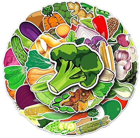 50 Stück Früchte Aufkleber,Fruit Stickers für Kinder Teens Erwachsenen,Obst Gemüse Aufkleber Laptop,Skateboard,Auto, Motorräder,Fahrrad,Skateboard,Vinyl Wasserdicht Graffiti Sticker Pack
