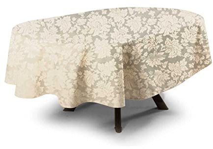 MyVorrei Tischdecke, Tablecloth, oval, schmutzabweisend, Jacquard, Polyester, 100 % 180 x 270 cm