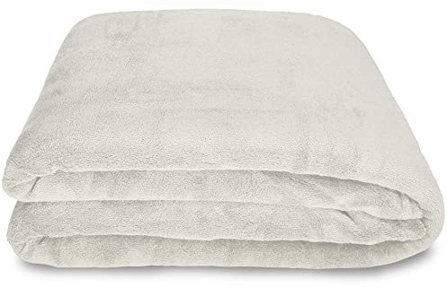 NYVI Kuscheldecke CozyFleece 150x200 cm Creme - Wolldecke Flauschig, Warm, Weich, Fusselfrei - Fleecedecke für Couch, Bett, Sofa - Wohndecke, Sofadecke, Couchdecke, Blanket