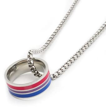 Generisch Pride Ring-Halskette (Diversity) Bisexuell / 60 cm