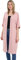 Malito - Damen Kimono - Cardigan für den Sommer - Tunika Poncho Blazer für den Alltag - Strand Party Bikini Cover Up Basic 2342 (Größe: 34-42 Altrosa)