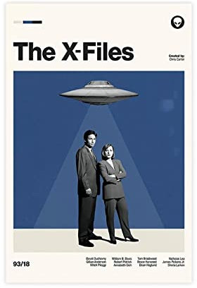 Retro-TV-Serie Poster für The X-Files(1) Leinwand-Poster, Schlafzimmer, Dekoration, Sport, Landschaft, Büro, Raumdekoration, Geschenk, ohne Rahmen, 30 x 45 cm