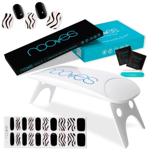 Nail Art Pre-Cured Gel Nail Sheets + Portable UV/LED Nail Drying Lamp 8w|Semi Cured Gel Nail Strips|Semi-Permanent Gel Nail Stickers|Gel Nail Stickers|Gel Nail Stickers
