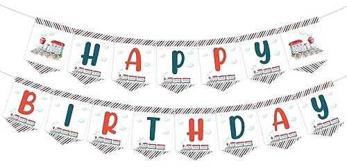 Zug Geburtstagsparty Banner Dekorationen für 2 3 4 Jahre alten Jungen, Zug Eisenbahn Eisenbahn Thema alles Gute zum Geburtstag Girlande 2. 3. 4 Geburtstag Party Supplies Dekorationen
