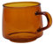 TYTOGE 350Ml Glass Coffee Cup, High Temperature Resistance Crystal Coffee Mug with Handle for Home and Cafe (Amber)