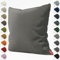 Schuette® Dekorativer Kissenbezug aus Samt mit verdecktem Reißverschluss • Millenium Velvet Kollektion: Dark Shadow (Gray) • Knitterfrei • Kuschelweich • Zierkissen • Sofakissen