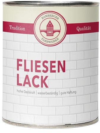 Bamberger Farbwerke Fliesenlack Fliesenfarbe glänzend (Wand- & Bodenfliesen) (Pastellgrün, 750ml)