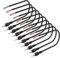VISSQH 10 pcs connecteur mâle RCA,Adaptateur de prise Audio RCA vers fil nu,pour amplificateur récepteur haut-parleurs (20cm)