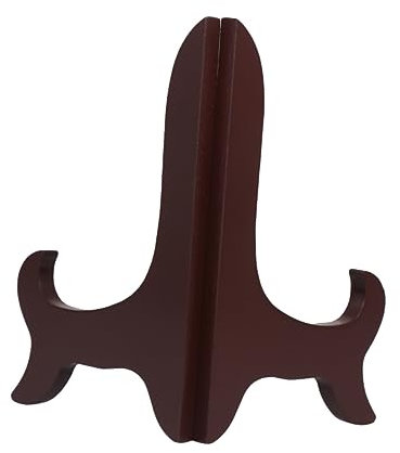 Cabilock Wooden Plate Holder Display Stand for Tea Cakes Small Dish Holder Kitchen Plate Rack Decorative Stand for Display Home and Shop Use