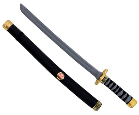 Spada giapponese con fodero 60 cm accessorio per costumi travestimenti ninja carnevale per bambini