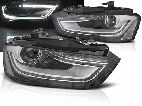 LED Tagfahrlicht Scheinwerfer Set für Audi A4 B8 2012-2015 in schwarz