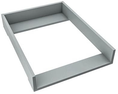 regalik Wickelaufsatz für Hemnes von IKEA, Wickeltischaufsatz für 50 cm Kommoden, Abnehmbar Wickelkommode aufsatz, Gerade Frontplatten, Aschgrau, 72cm x 54cm