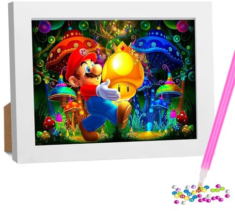 Gsnoniwi DIY Full Diamond Painting -30 x 40 cm, 5D Cartoon Diamond Painting Pictures Kinder Jungen und Mädchen, Geeignet für Kinder Ab 3 Jahren (Rahmen Nicht Enthalten)