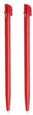 Lot de 2 stylets rouges de rechange pour écran tactile compatible avec consoles Nintendo 2DS (version plate)
