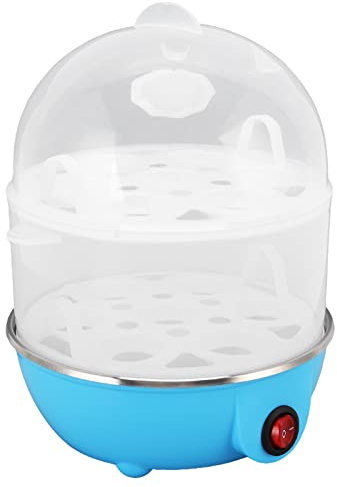 Eierkocher, Eierkocher für Zuhause, 350 W, 2 Schichten, 14 Eier pro Mal, automatische Abschaltung, sicherer, langlebiger Eierkocher aus PP mit Messbecher für Zuhause