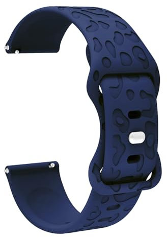 Silikon Armband für Withings ScanWatch 42mm/ScanWatch 2 42mm, 20mm Wasserdichte Weiche Ersatzriemen, Weiches Silikon Ersatzarmband Uhrenarmband Sportarmband für Damen Herren, Navy Blau