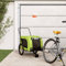 CIADAZ Fahrradanhänger Hunde Grün und Schwarz Oxford-Gewebe & Eisen, Fahrrad Anhänger, Lastenanhänger, Handwagen, Fahrrad-lastenanhänger, Lastenfahrrad - 94032